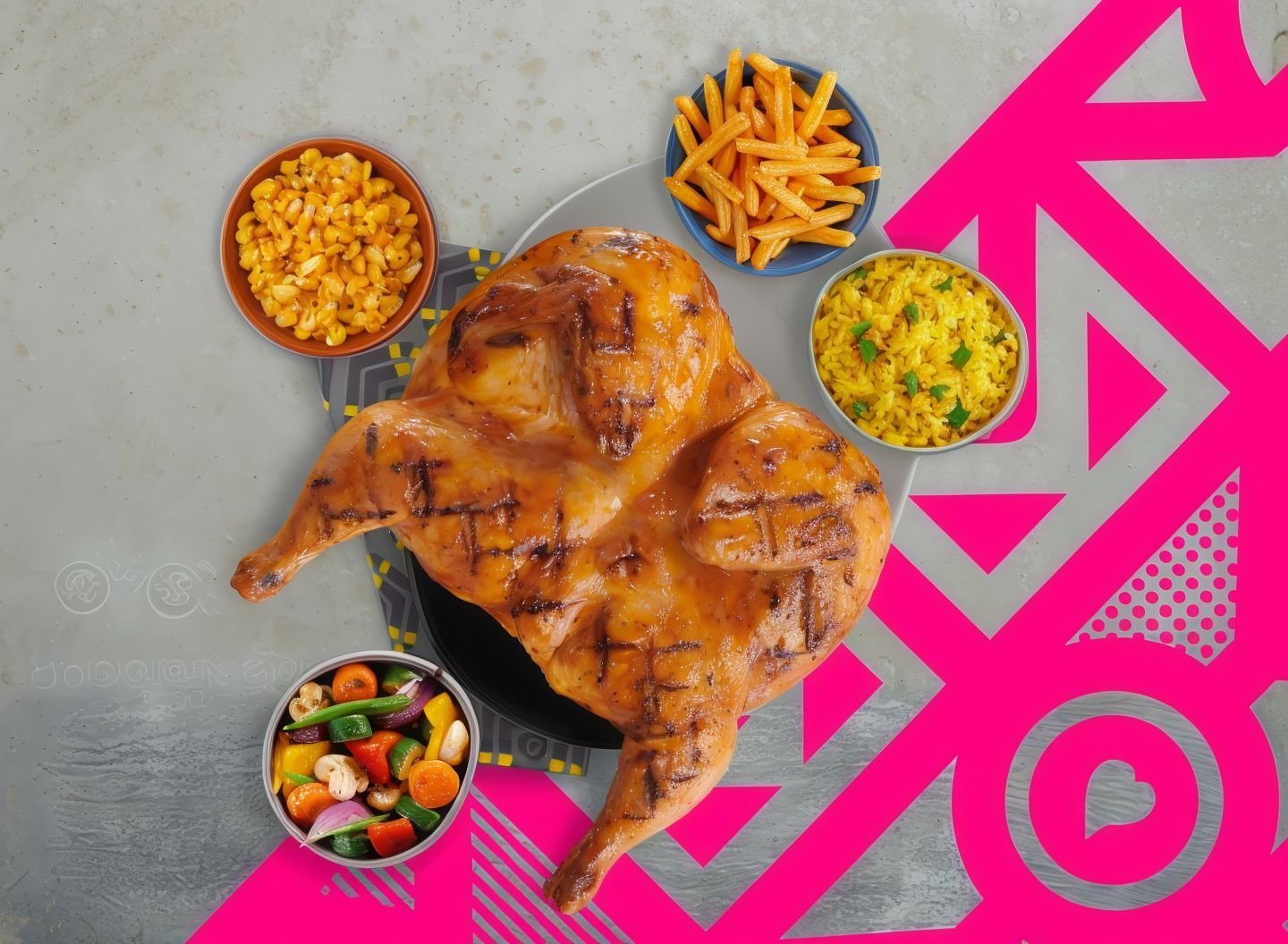 Deal 3 - Full Chicken & 4 Reg Sides