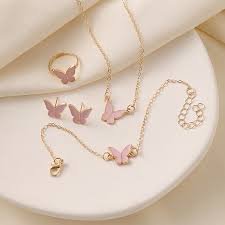 four piece clover jewellery set